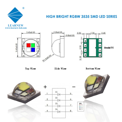 Puissance élevée de 4W 3535 SMD LED Chip RGBW Pour les lumières de scène