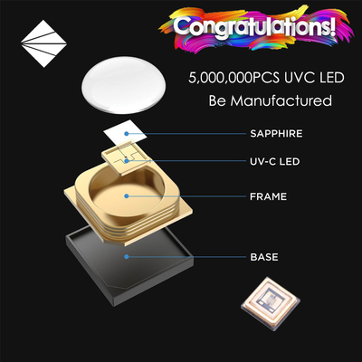 Puce UV-C UV médicale de SMD LED 3535 100mA 150mA pour l'eau de l'hôpital ICU/épurateur d'air