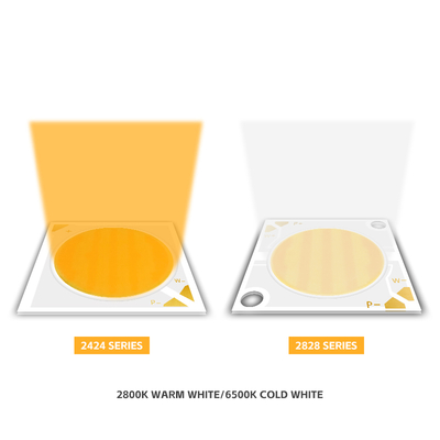 Puce LED pour photographie, série 2424, 40W, 40W, Bi-couleur 2800K/6500K, 100/110 LM/W, 1100MA, 36V-38V, 24X24MM