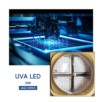 Puce à LED UVA à forte émission de 10 W UVA SMD6868 365nm pour applications de durcissement UV à lumière non visible