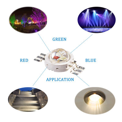 Cadre à plomb en cuivre pur 3w Rgb Led Array Puissance élevée Puce LED rouge vert bleu pour l'éclairage de piste et de piste