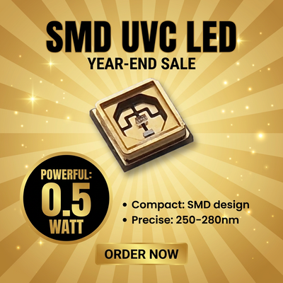 Les puces UV LED optimisées pour fournir de la lumière ultraviolette utilisées dans l'impression de stérilisation, le durcissement et l'instrumentation scientifique