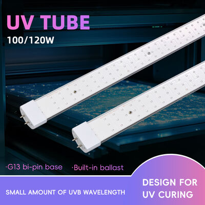 Lampe UV 365Nm 310Nm UVB UVA Ratio 10:1 Lampe de bronzage 100W 120W Tube de remplacement au mercure Certifié ISO9001 CE EMC LVD