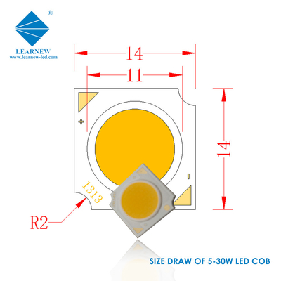 Les puces LED de la série 1414 COB 3W 5W 9W 15W 2700K 6500K 120-140lm/W R11mm Pour projecteur LED