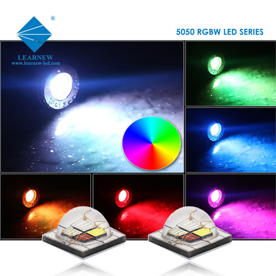 12W SMD5050 puces RGBW 350mA 620-630nm 520-530nm 460-470nm 3000K Pour les lampes de scène