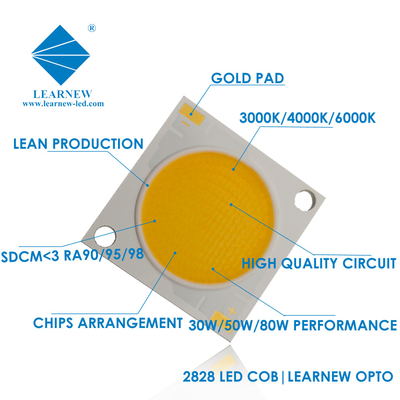 Super Aluminium 2828 Flip Chip Cob Led 30w 50w 100w Puissance élevée LED Puce pour la cohérence des couleurs