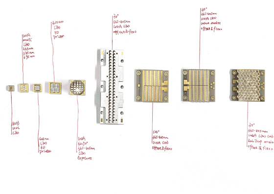 Diode à perles à LED UV 1w 3w 10w 50w 100w 200w 300w Uva Uvb Uvc puces LED UV