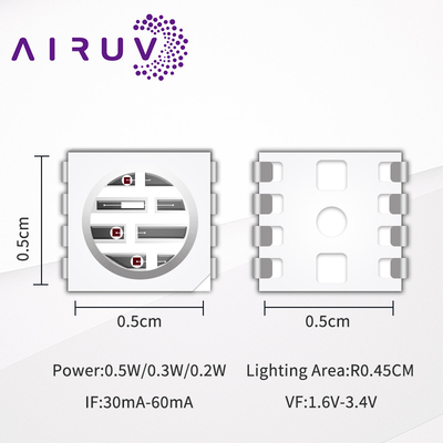 0.5w 0.3w 0.2w 2w infrarouge 470nm 730nm 850nm SMD 5050 IR LED Chip 1.6v 2v 3v