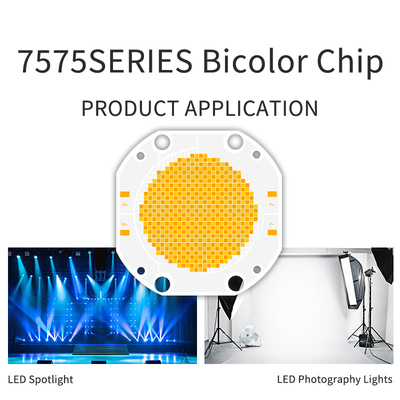 600w + 600w Double couleur Cob LED Chip 7575 Dimmable 2700-6500k 54v 60v Pour la lumière de la photographie