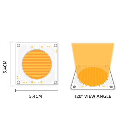 5454 Dimmable 200w 150w Cob LED Chip à double couleur Température 2700k 6500k 51-53v 57-60v