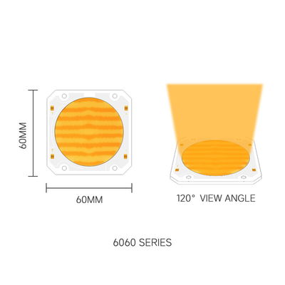 Bi couleur Cob LED Chip 6060 double CCT 2700K 6500K Cob Chip haute puissance 300W * 2 LED