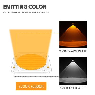 Couleur double COB 6060 Bi Couleur LED COB Large gamme de couleur DC 205V 300w + 300w LED COB puce