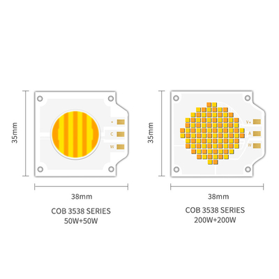 2700k 6500k CCT réglable LED COB 500W 200W Puissance élevée Ra95 Ra97 COB Puce LED pour lampe de photographie