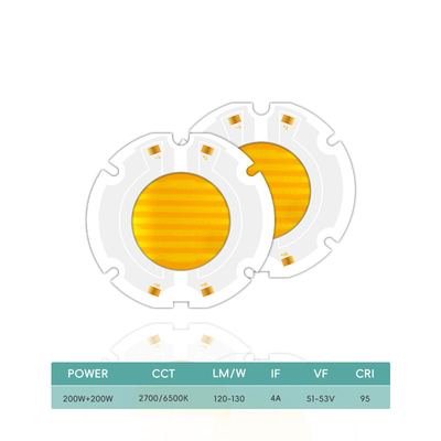 Puce à LED à spectre complet AC 51-53V 2700K-6500K Puce à LED AC COB 200w