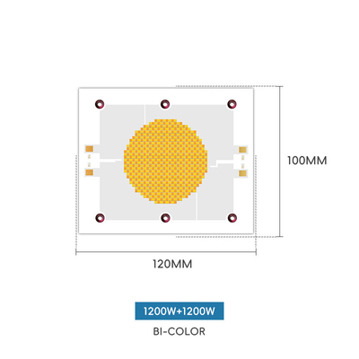 Puissance lumineuse élevée rouge Blanc chaud + blanc positif 18a-21a 1200w +1200w puce LED SMD 120*100 COB Puce lumière photographique
