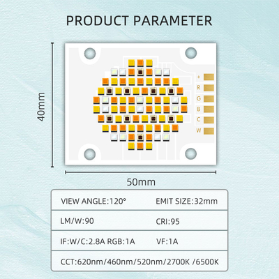 4050 LED Chip 180W 6500K W/C 2.8A RGB 1A LM/W 90 VF 24V MOQ 5K PCS Lampes photographiques avec 2.8A W/C et 1A RGB