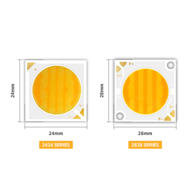 Puce LED COB 2800k / 6500k CCT RA95 puce LED COB haute IRC R21mm 40W+40W 100-110lm/w 1.1A 36-38V pour les lampes de scène
