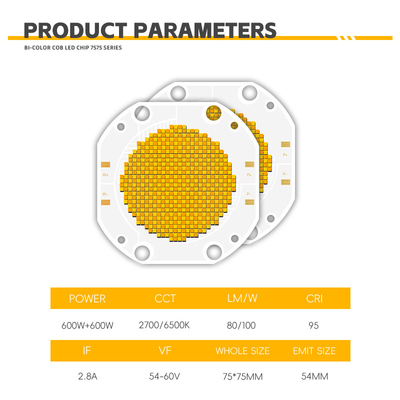 600W RGBWW Flip Chip Factory personnalisation à haute puissance COB LED Chip