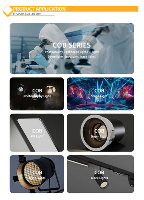 LED COB bi-couleur à IRC élevé 30W/40W/50W/80W 2 en 1 Blanc chaud et Blanc froid 2424 Chip COB LED