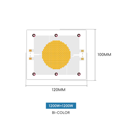 Puce LED COB à double couleur de 2400 W 2700K 6500K CRI 95+ pour la photographie