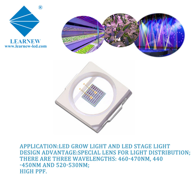 1W SMD 3030 440nm 450nm 460nm 470nm LED Bleu pour la croissance des plantes, puce, fil d'or pur, puces EPILED 35mil, 300mA 3.0-3.4V, diodes à haut PPE