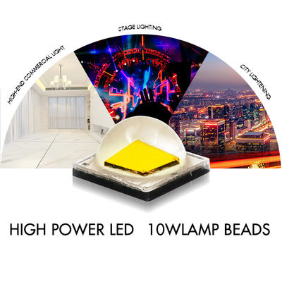 Puissance élevée SMD LED puce 10W 5050 avec 3000mA courant maximal 5.0 * 5.0mm Taille et 120lm / W d'efficacité pour l'éclairage urbain
