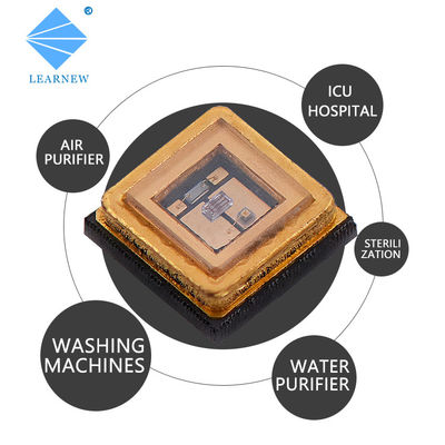 Puce LED UVC 270nm 265nm 275nm certifiée CE avec lentille en verre de quartz pour purificateur d'eau