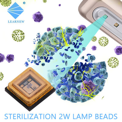 Puce LED UVC 270nm 265nm 275nm certifiée CE avec lentille en verre de quartz pour purificateur d'eau
