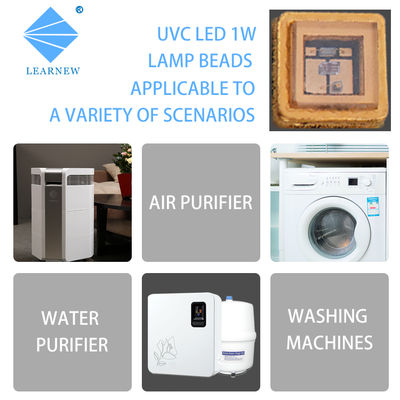 Puce LED UVC 270nm 265nm 275nm certifiée CE avec lentille en verre de quartz pour purificateur d'eau