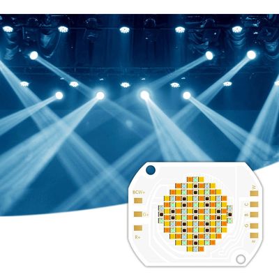 Puce LED COB couleur RGBWW 5 en 1 de 350W avec tension d'entrée 45-48V et angle de vision de 120° pour l'éclairage photographique