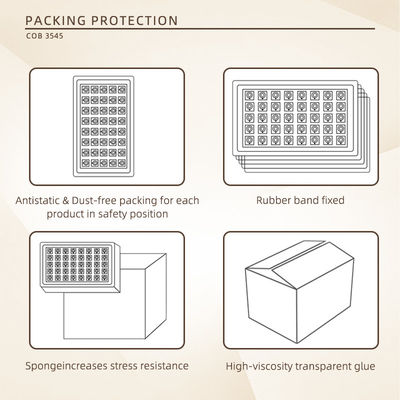 Puce LED COB couleur RGBWW 5 en 1 de 350W avec tension d'entrée 45-48V et angle de vision de 120° pour l'éclairage photographique