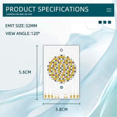 Puce LED COB haute puissance 300W 500W RGBWW 38x56mm 110LM/W 2400K-7000K pour éclairage commercial
