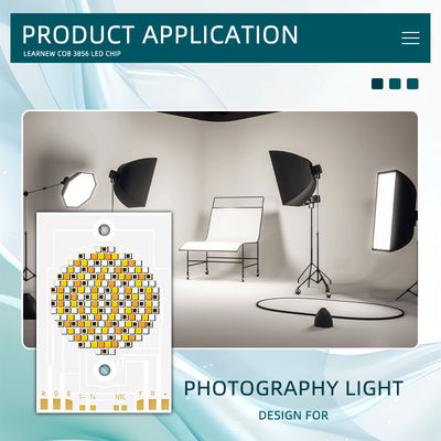 Puce LED COB haute puissance 300W 500W RGBWW 38x56mm 110LM/W 2400K-7000K pour éclairage commercial