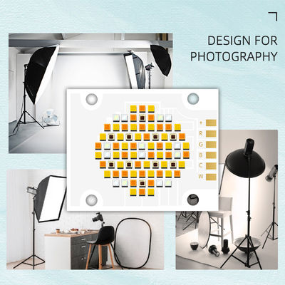 Puce LED COB RGBWC cinq couleurs 180W 300W avec tension d'entrée 21-24V et angle de vision de 120° pour l'éclairage photographique
