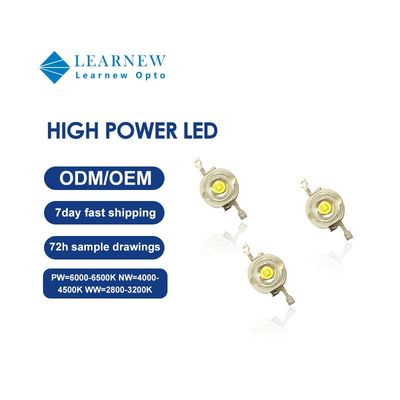 Puce LED haute puissance 1W-3W avec angle de vision de 120° et garantie de 2 ans pour solutions d'éclairage professionnelles