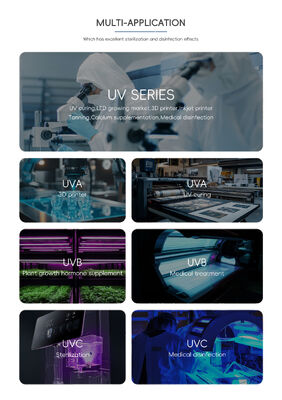 280nm Longueur d'onde 0,5W Puissance UVB LED Chip avec 10000 heures de travail pour le traitement médical et la croissance des plantes