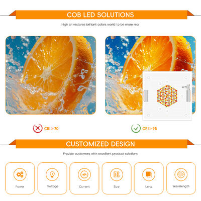 Puissance élevée de 2100 W 8598 RGBCW COB LED Chip avec angle de vision de 120° et tension d'entrée de 80-86V pour l'éclairage de scène et photographique