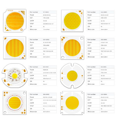Puce LED COB Bi-couleur haute puissance de qualité professionnelle 200W+200W, 55X55MM, 72-76V, COB Blanc Chaud Froid pour l'éclairage de films publicitaires