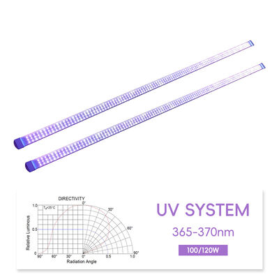 Nouveaux produits Tube UV LED 120W Tube de durcissement UV UVA 365nm 100W 1500mm Tube AC IP20 Impression LED UV Dernière technologie