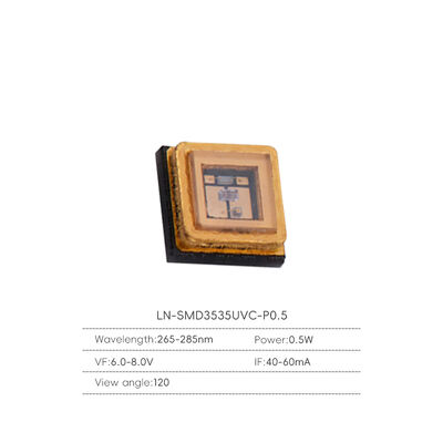 8-12mW 0,5w 3535 très profonde UVC 120 degrés 270-280nm UV UV ultraviolet UVC modules de diodes à LED