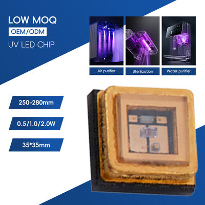 UV UVC 3535 Package 265nm SMD High Performance SMD 100mA 150mA  UVC LED Diode 1W 255nm 275nm Water Air Purifications