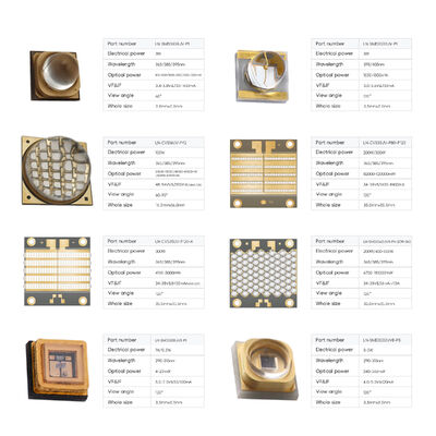 200W Raindrop UV Led 3535 COB UVA LED 395nm 365nm UV LED 38V Machine d'impression de durcissement UV COB Module LED UV-A LED 385nm