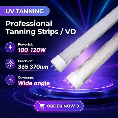 Apprendre la lumière thérapie du visage et du corps Lit de bronzage noir UV LED Lampes de remplacement de photothérapie