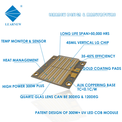 La série de puissances élevées UV Led 300w 200w 3535 365nm 385nm 395nm Uva Led Chips