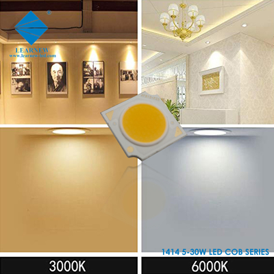 Les puces LED de la série 1414 COB 3W 5W 9W 15W 2700K 6500K 120-140lm/W R11mm Pour projecteur LED
