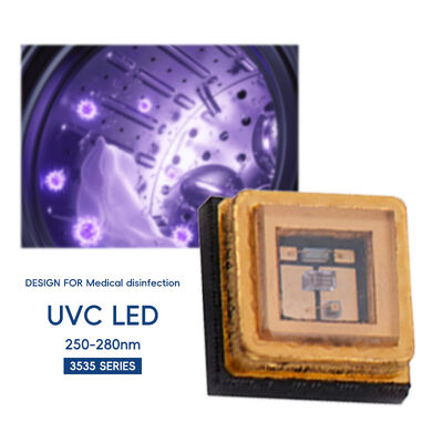 Puissance élevée UVC 3535 LED Chip 1W 5-7V 250nm 260nm 270nm 280nm Lampe à diode de lumière Perle pour le curage