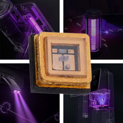 UV UVC 3535 Package 265nm SMD Hautes performances SMD 100mA 150mA UVC LED Diode 1W 255nm 275nm Purifications de l'eau et de l'air