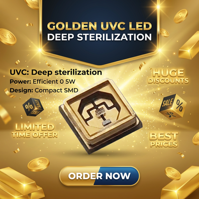 CRI 90 Garantie de 2 ans Puissance élevée UV Curation & Stérilisation LED Chip 120 Angle de vue SMD3535 UVA 0,5W 265nm UV Led